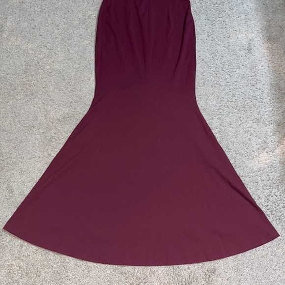 Dress The Population Camden Mermaid Hem Evening Gown Maxi Burgundy S - Picture 7 of 11